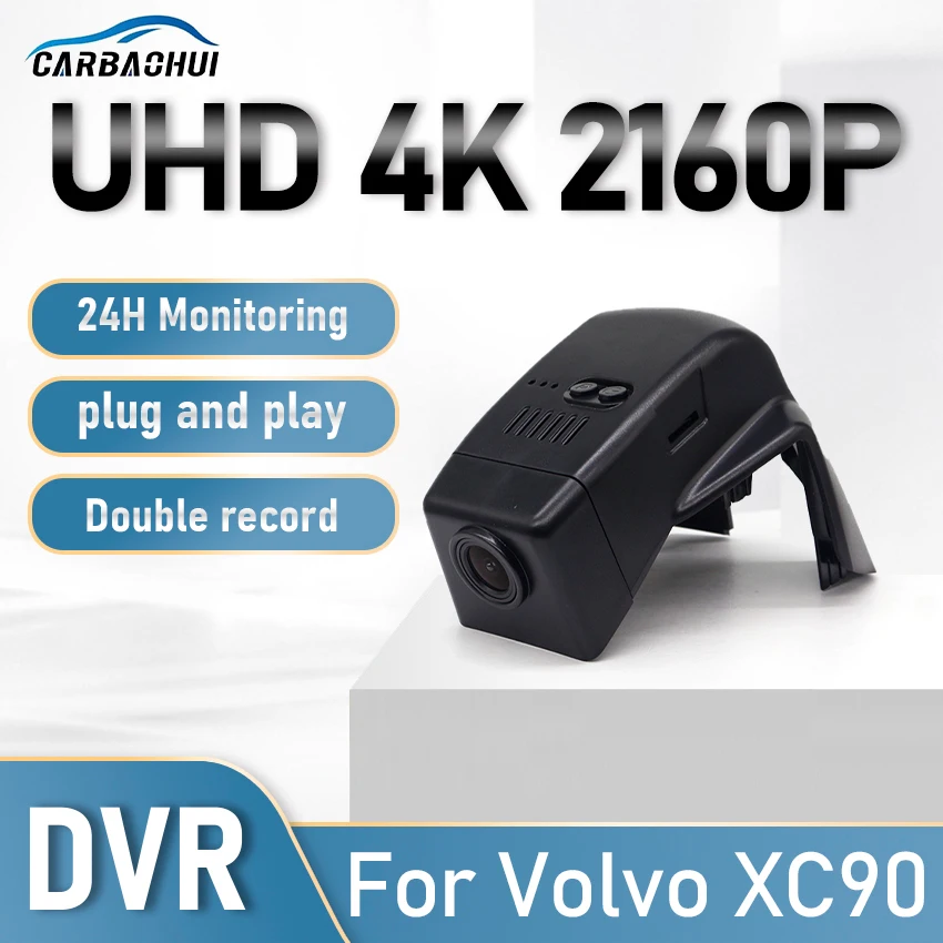 

HD 4K 2160P видеорегистратор с 2 объективами, рекордер, Wi-Fi, ночное видение для Volvo XC90 2015-2022, Dashcam, 24-часовой мониторинг парковки