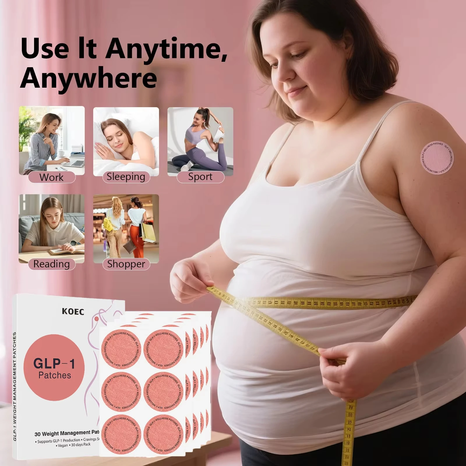 

Патчи GLP-1 | 30 шт., научная формация, точно регулирует аппетит и метаболический баланс, чистая растительная система активной доставки