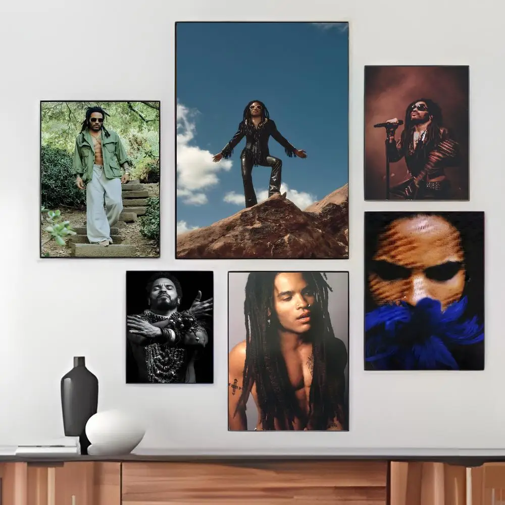 Singer L-Lenny Kravitz Poster Pegatina artistica HD autoadhesiva impermeable para salon dormitorio