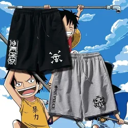 ONE PIECE Men's Sports Shorts Beach Bottoms Anime Luffy Quick Dry Workout Training Gym Fitness Jogging Pants Summer Men Shorts