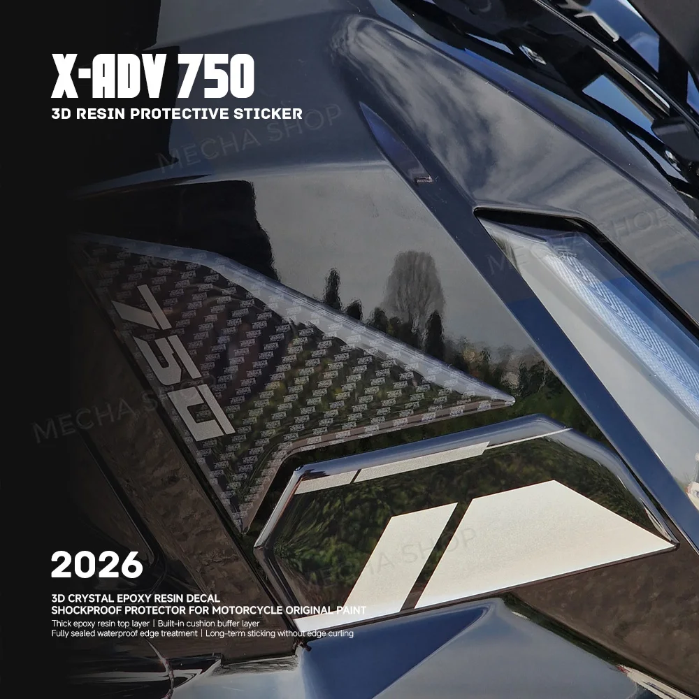For X-ADV 750 XADV 750 2025-2026 Edge Protectors 3D Resin Motorcycle Stickers