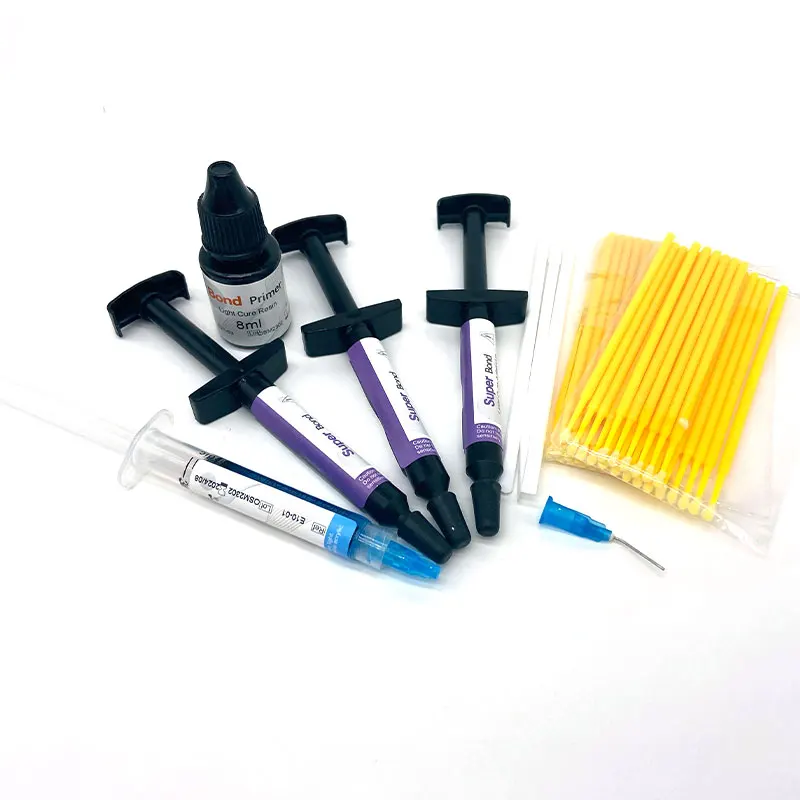 Kit de adhesivo de ortodoncia Dental, pegamento de curado ligero, sistema de unión directa, herramientas de odontología, Material de dentista