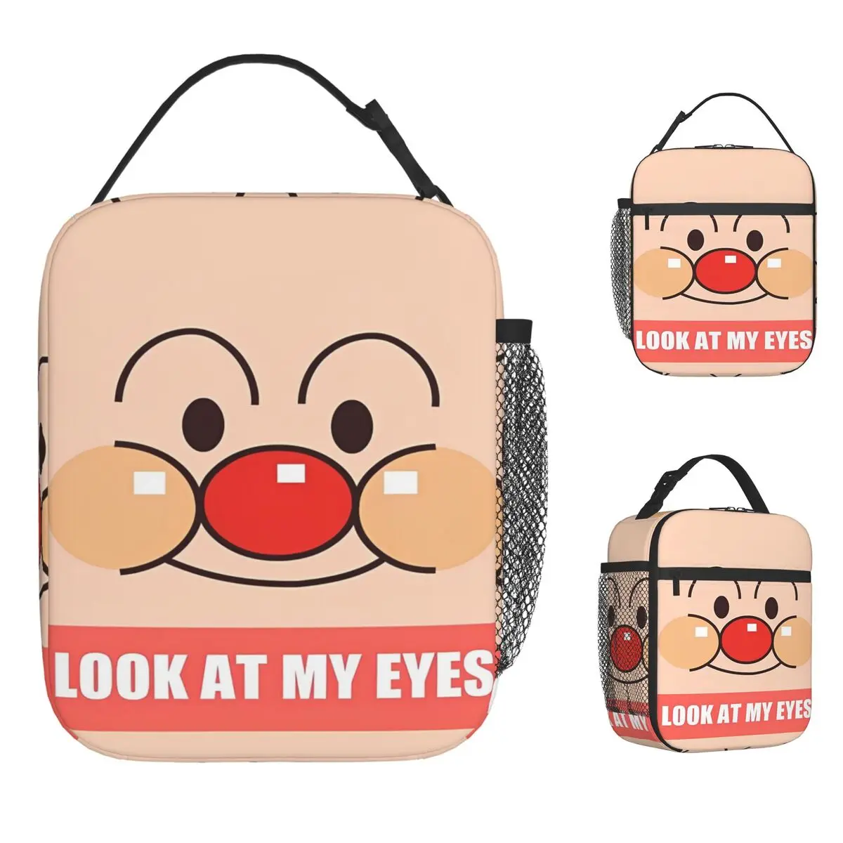 

Cartoon Anpanman Lunch Bag Retro Lunch Box Outdoor Picnic Portable Thermal Lunch Bags For Women Oxford Print Cooler Bag