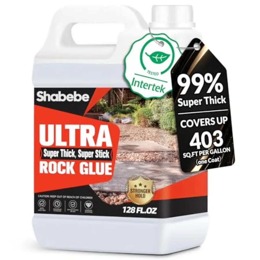 

Rock Glue for Landscaping, Upgraded Ultra Mulch Hold 1 Gallon Gravel and Pebble Stabilizer, Bicycle-Friendly Grade Strength for