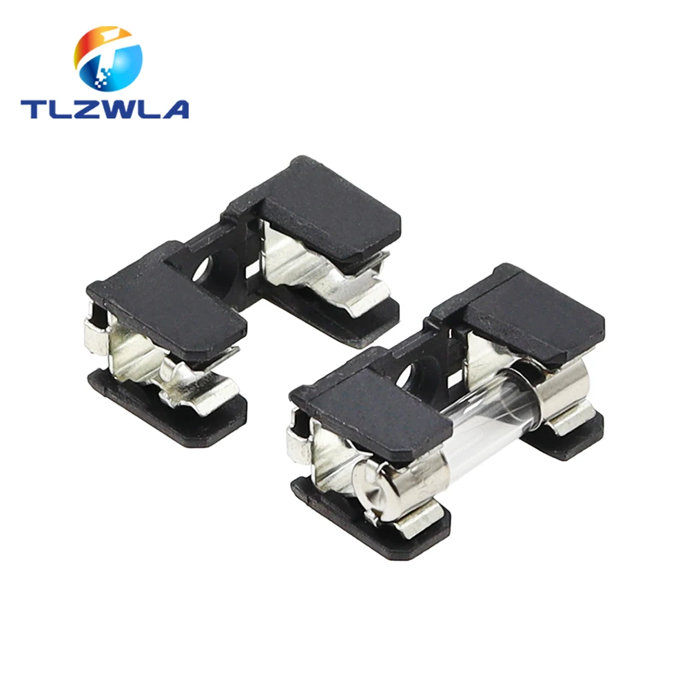 5PCS 5X20MM Fuse Holder 10A250V SMT SMD PCB Panel Mounting High Temperature Resistance Fuse Boxes