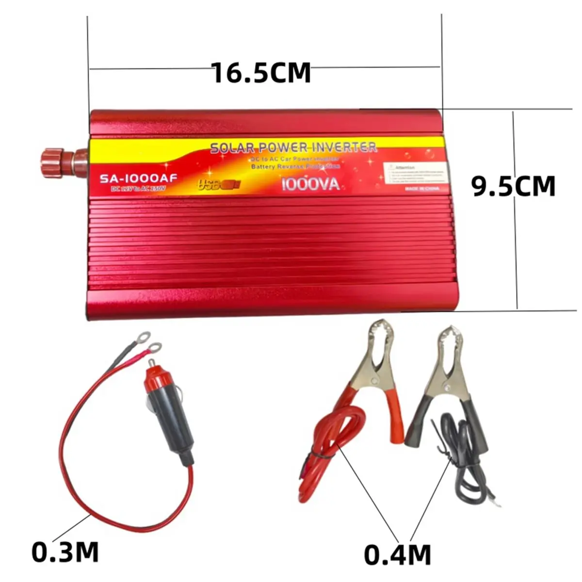 2026 New Tool EU 12V to 220V Car Power Inverter 1000W, AC 220V on-Board Inverter Transformer for Vehicle Boat Power Inverter