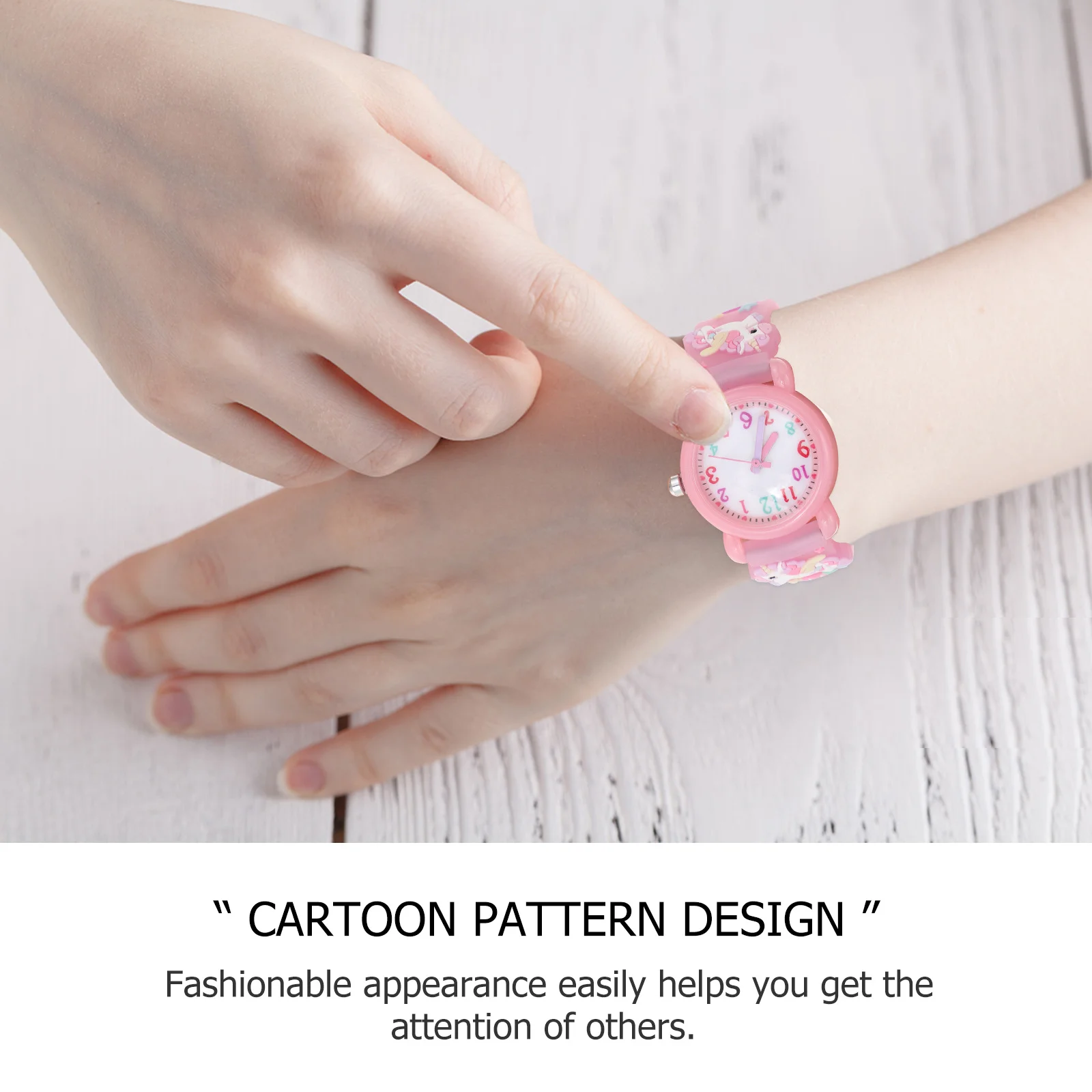 قطعة واحدة من ساعة يد كوارتز مقاومة للماء بتصميم وحيد القرن لطيف كهدية عيد الميلاد للطلاب #4