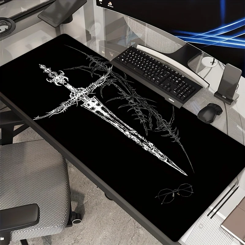 

Extended Desk Mat Mouse Pad Premium Desk Mat Smooth Cloth Surface Stable Rubber Base for PC Laptop Keyboard Office Desk Setup De