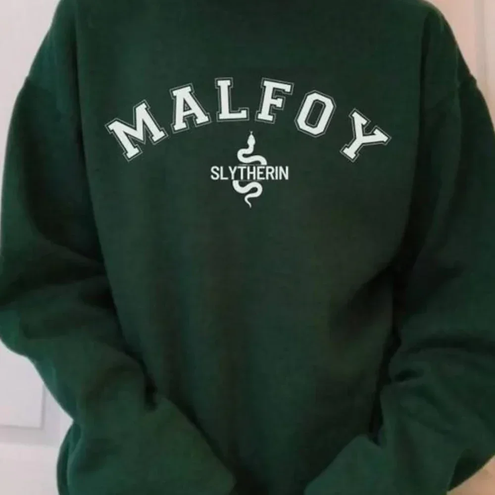 Malfoy felpa House felpe Dark Academia girocollo College felpa Unisex manica lunga Pullover autunno inverno felpe con cappuccio