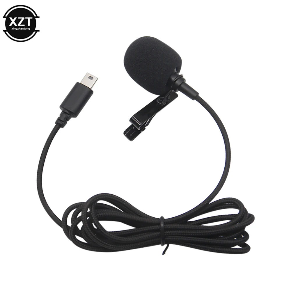 150cm Professional Microphone Mini USB Omni-Directional Stereo Mic Microphone with Collar Clip for Gopro Hero 3 3+ 4