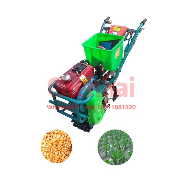 

Farm engine hand push corn /maize/soybean seeder/ planter seeding corn planting machine