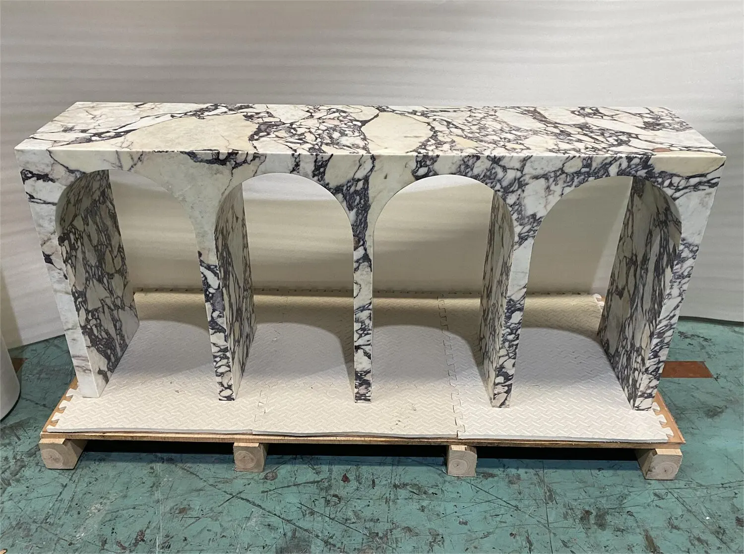 

New Product Console Table Design Popular Calacatta Viola Table Marble Furniture Marble Table For Sale