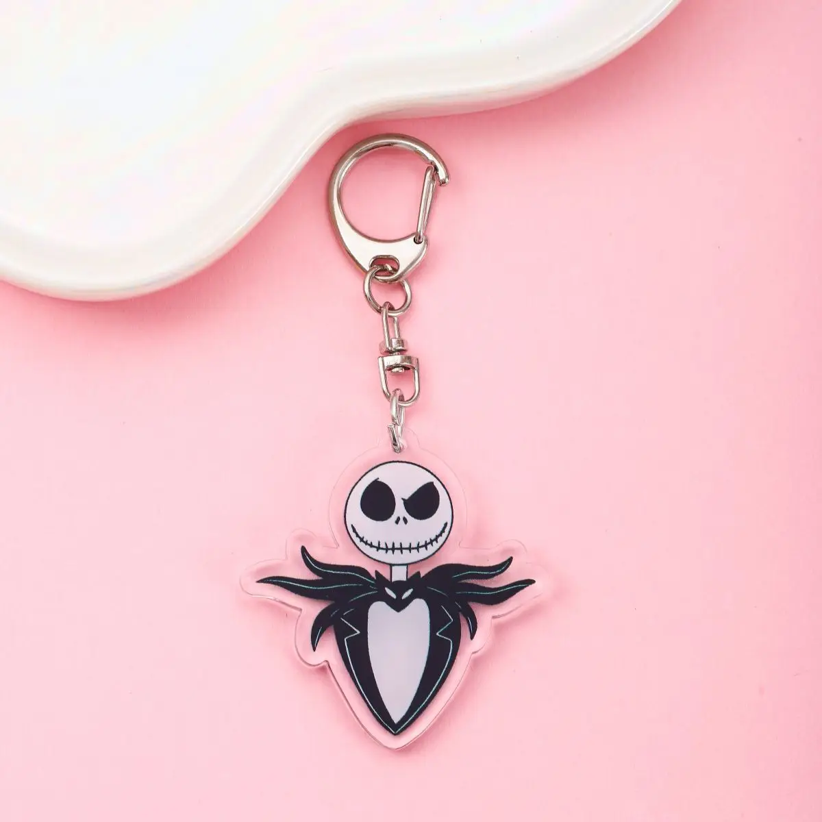 أنيمي الكابوس قبل عيد الميلاد سلسلة مفاتيح مصنوعة من الأكريليك المساعدون حقيبة كرتونية قلادة هدية حقيبة لطيفة سحر كيرينغ هدايا الأصدقاء