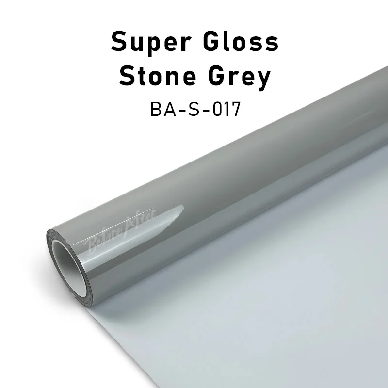 Hot Selling Air Bubble Free Glossy Crystal Car Wraps Vinyl Film Ultra Glossy Volcanic Ash Factory Directly Grey Wholesale
