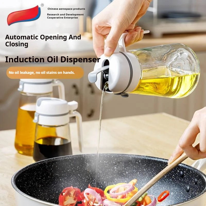 

Бутылка-дозатор оливкового масла, автоматическая перекидная бутылка для масла, кухонный стеклянный контейнер для соевого соуса, банка масла для приготовления кофейного сиропа, герметичная