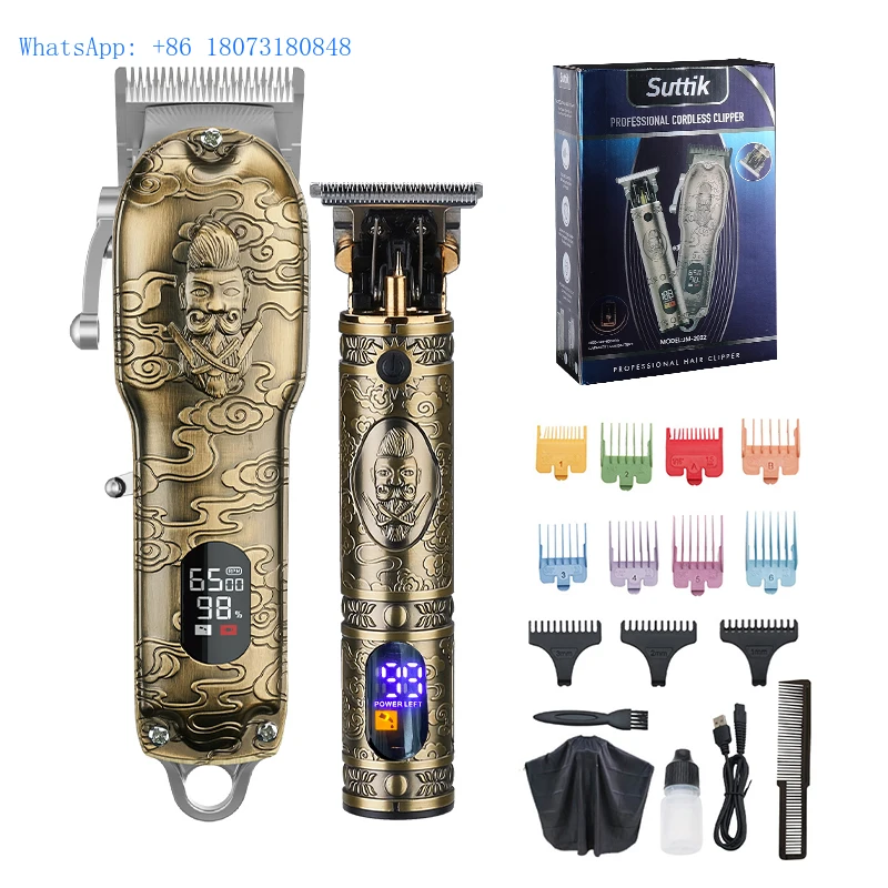 

4D JM-2022 Factory Direct Sale LED Display USB Rechargeable Haircut Tools Professional Cordless Hair Clippers Trimmers