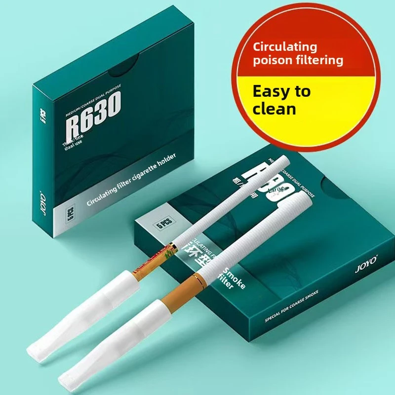 5 قطعة/الحزمة المتاح تصفية حامل السجائر الشفاه المعبرة سميكة حامل السجائر الأبيض تصفية القطن للسجائر 7.6 مللي متر