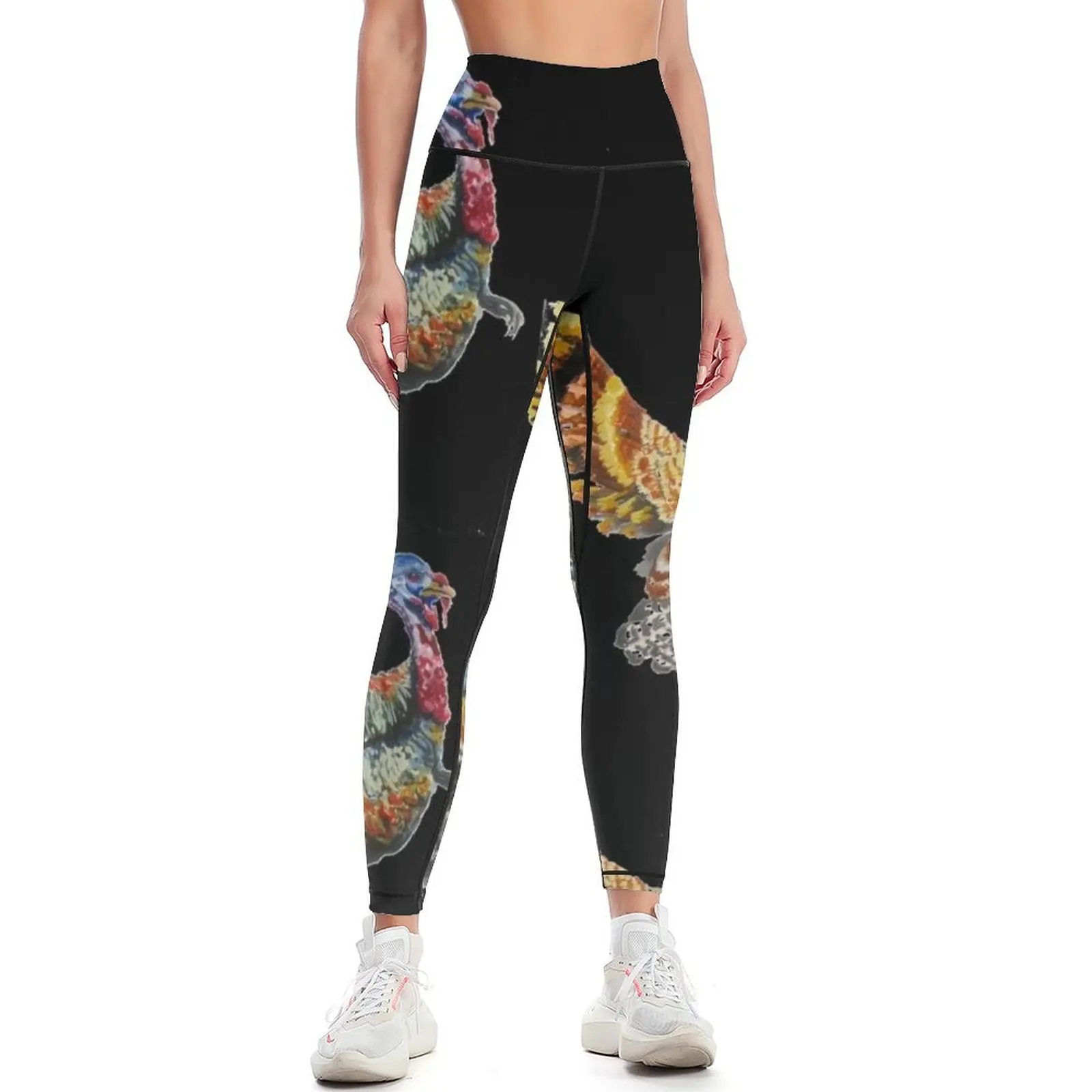 

Turkey Plumage Leggings Training pants sports tennis for gym wear sportswear for gym Womens Leggings