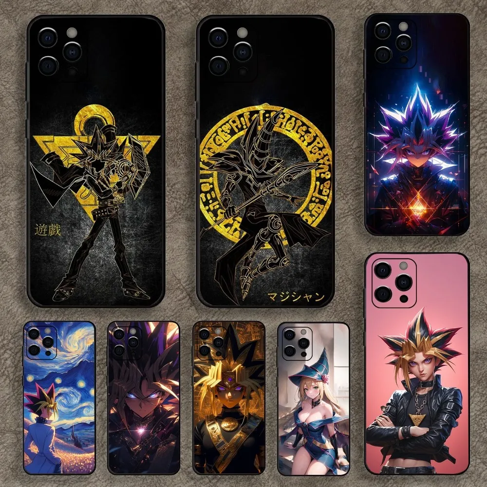 Anime Y-Yu Gi Oh Yugioh Phone Case For Apple iPhone 15,14,13,12,11,Pro,X,XS,Max,XR,Plus,Mini Soft Black Cover