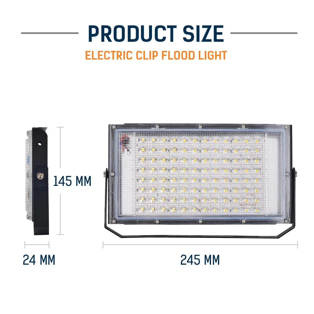 Imagem -05 - Holofote Led para Exterior Holofotes Impermeáveis Lâmpada de Rua Iluminação de Emergência Camping Caminhadas Trabalho dc 12v 100w Ip66