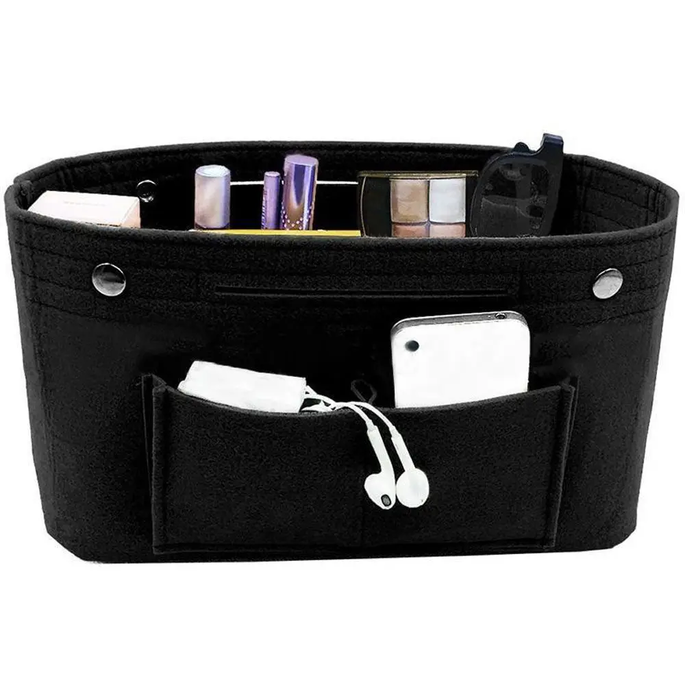 Simple Felt Handbag Insert Bag Bag Support Large Capacity Purse Liner Portable Storage Organization Bag Organiser