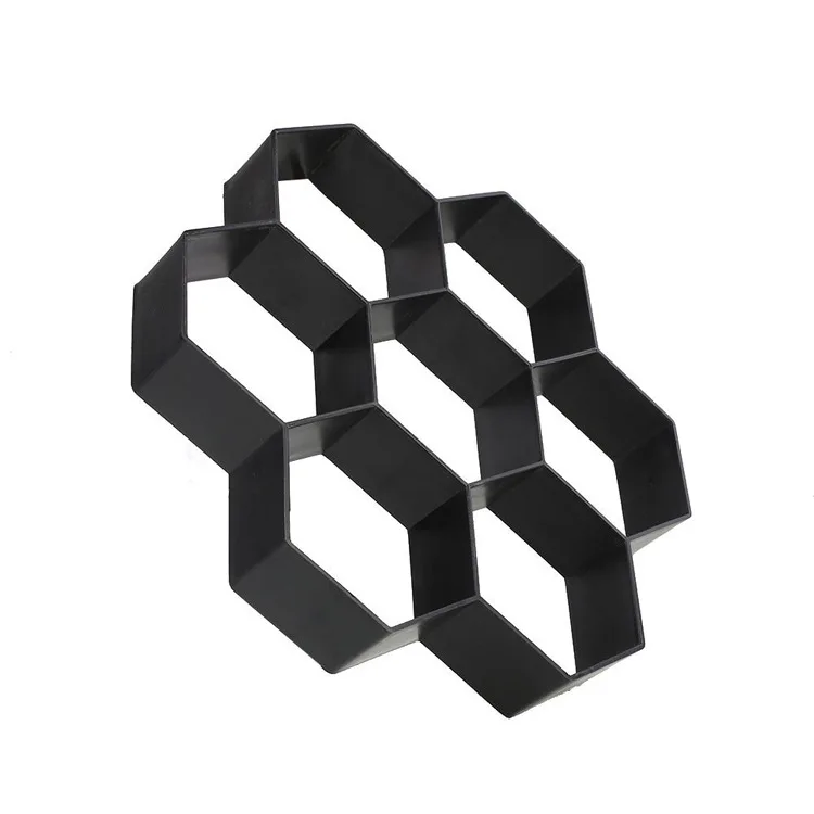 Fancy Hexagonal Plastic Floor Mold Color Concrete Cement Floor Tile Roadside Stone Floor Paving Cultural Stone Mold