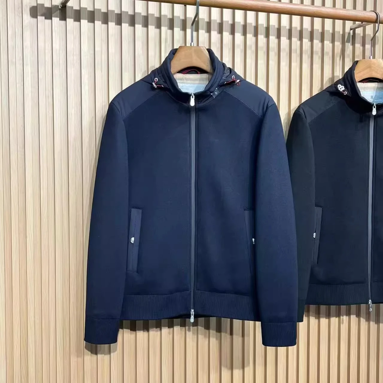 BC Italie col montant doudoune laine mélangée style vieil argent veste décontractée