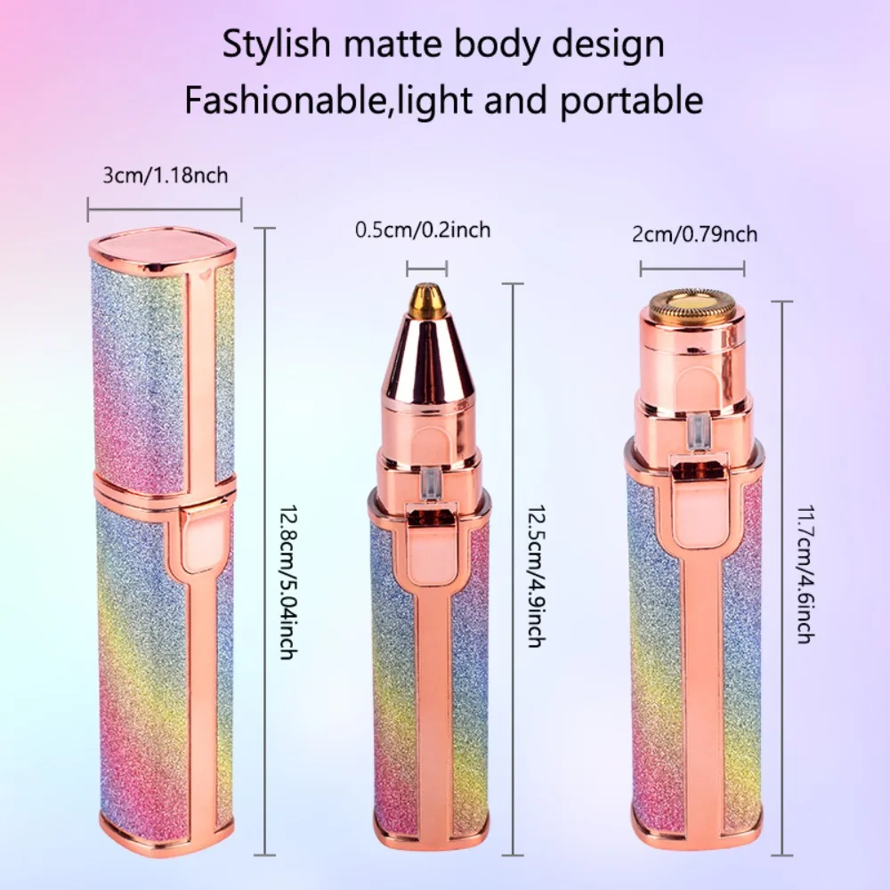 Rasoir de sourcils électrique pour femmes 2 en 1, épilation faciale et rasoir à sourcils, rasoir indolore pour le visage et le corps