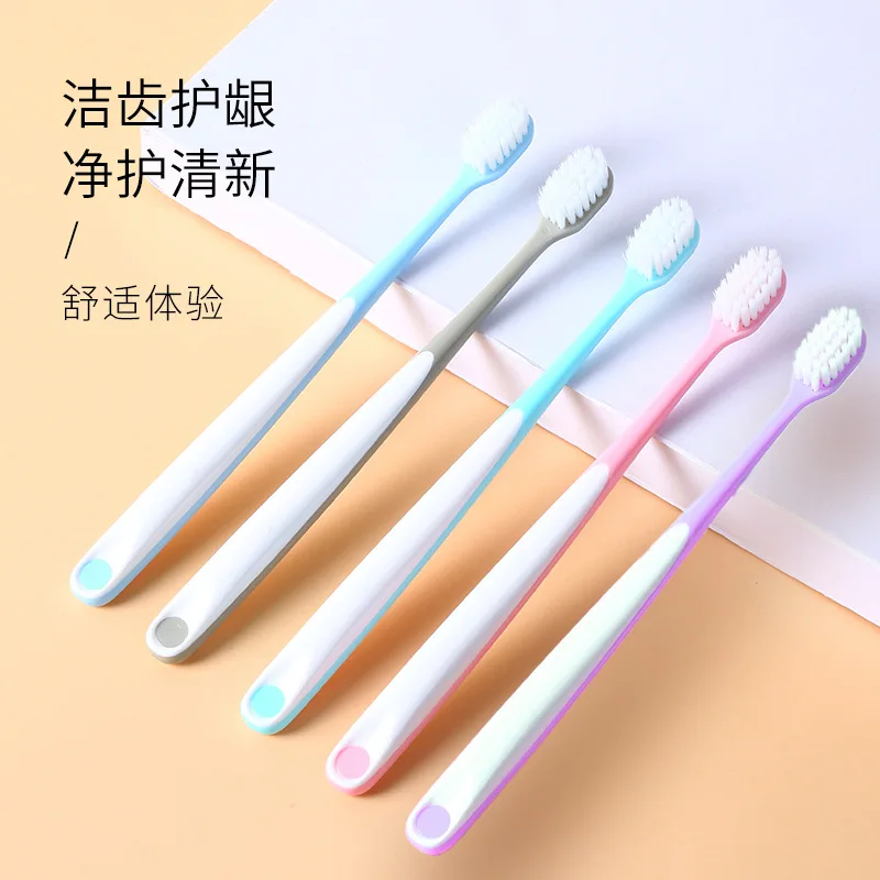 5 pack soft bristle toothbrush for adult household use