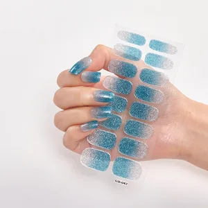 16 DIY-Tipps Nagelaufkleber Auto Ultra-Ultra-Tempo-Nagelplatte Voller Dwater-Proof Water Nagellack Dropship Dropship Film 12 Hauptverkaufsaufkleber -Nägel Gel - №1
