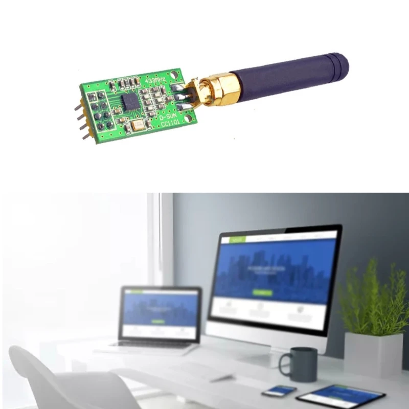 CC1101 Wireless Module 433Mhz RF Transceiver Board Supports 2FSK GFSK andMSK Modulation for Industrial Automation