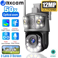 50X Optical Zoom 12MP 6K Tri-Lens Outdoor Camera AI Human Detection Full-Color Night Vision 2-Way Audio & Cloud for 24/7 ICsee