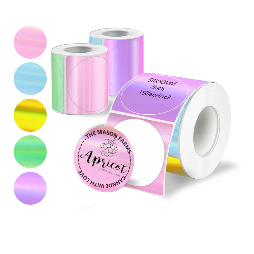 150 قطعة 50x50 مللي متر ذاتية اللصق الحراري لاصق بطاقة لاصقة لفة متوافق مع Phomemo M110 M220 M200 E210 P50 DETONG P1 WP952