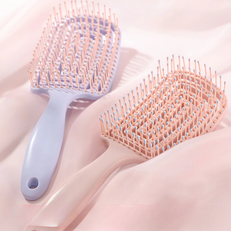 Brosse à cheveux moelleuse anti-chute de cheveux, peigne à coussin d'air, brosse de massage pour tous les types de cheveux, longue optique, cheveux naturels bouclés fins