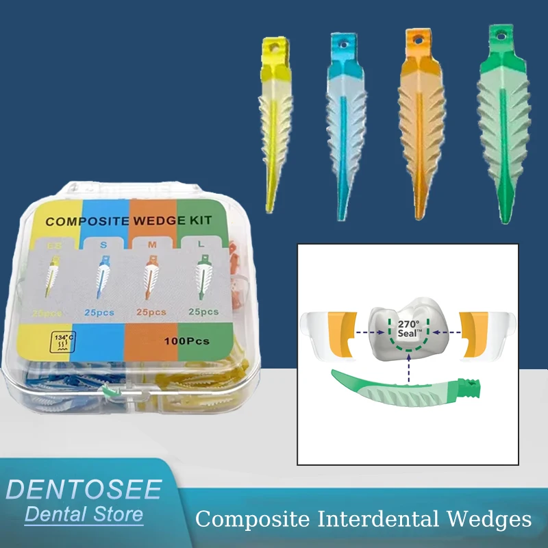 

Dental Wedges Kit Autoclaved Silicone Composite Adaptive Wedges Matrix System Dental Supplies