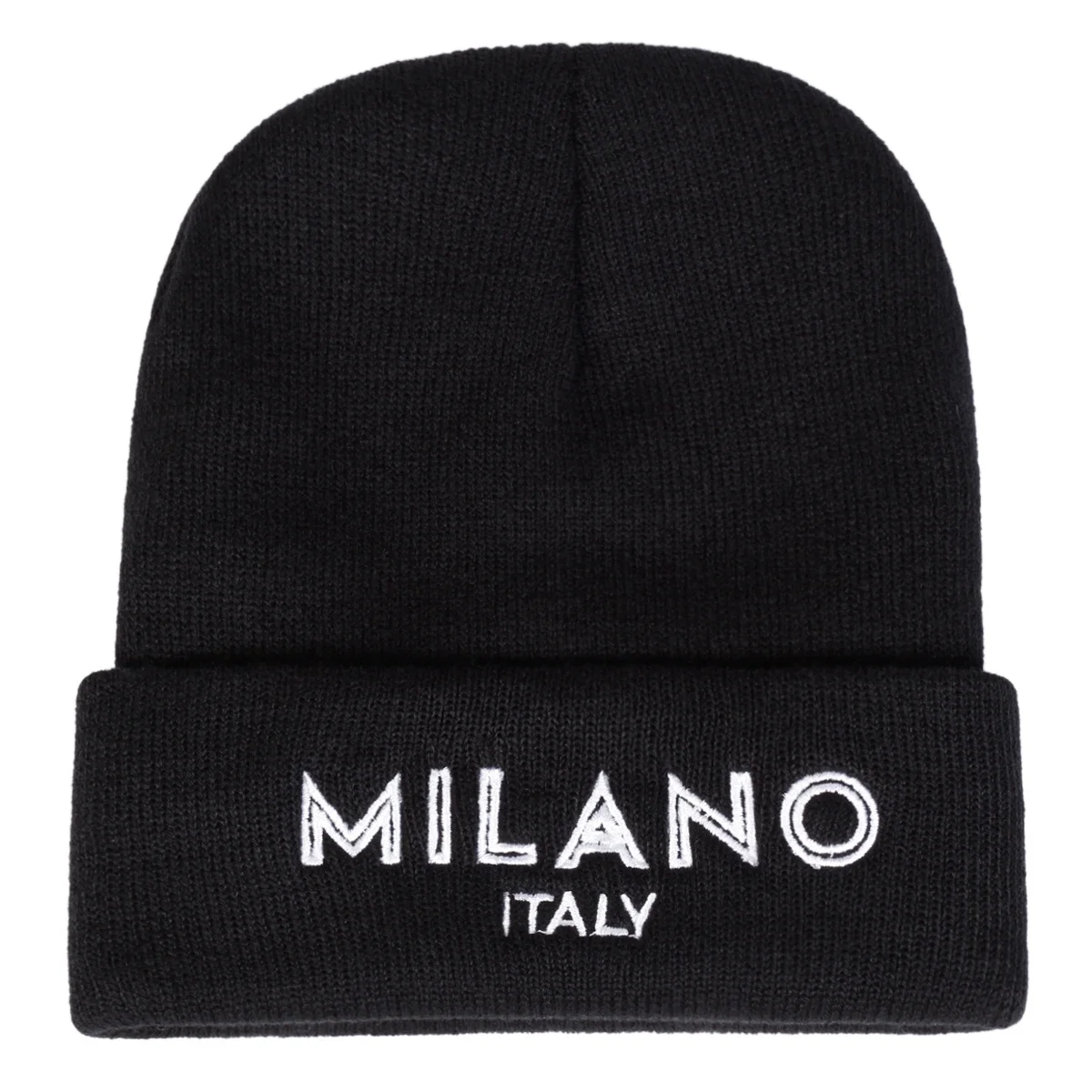 Unisex MILANO ITALY Letter Embroidery Beanies Autumn Winter Warm Beanie Hat Caps for Women Men