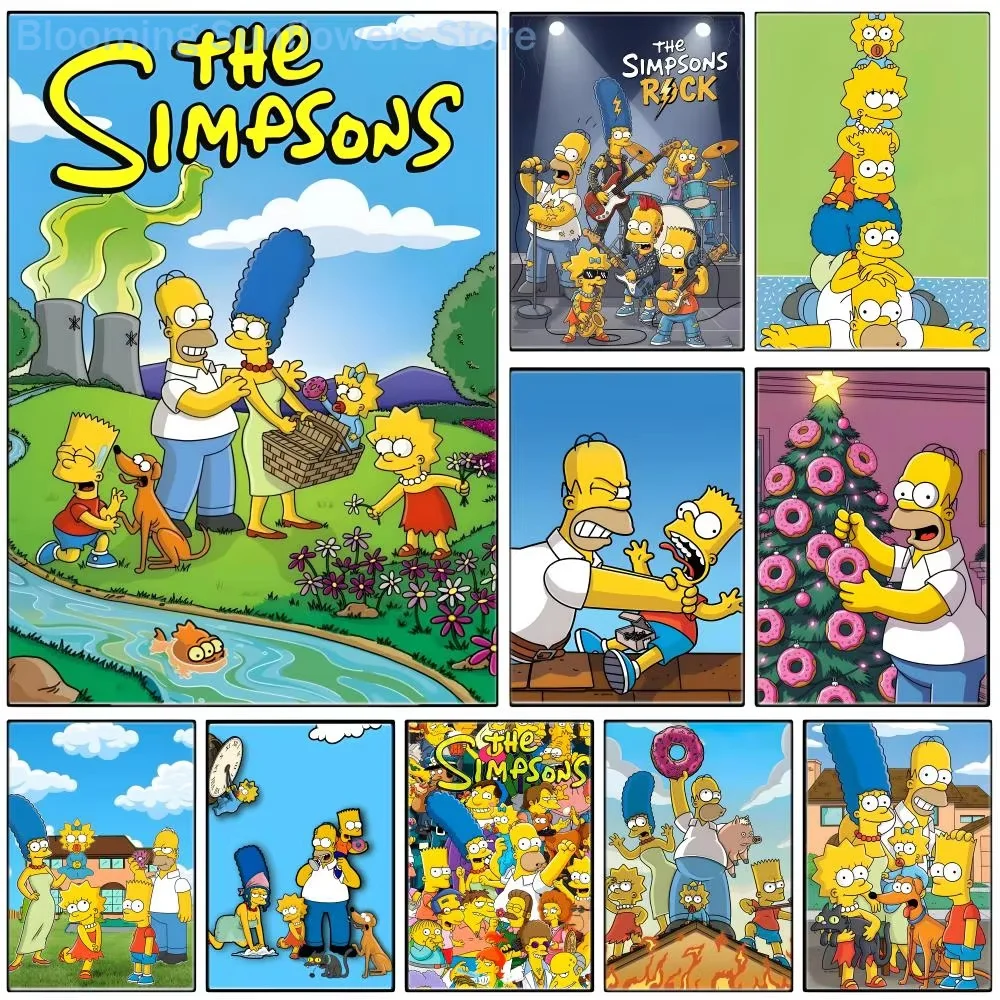 38X52CM Jigsaw Puzzles 500 Pieces Paper Picture Cartoon The S-Simpsons Puzzles Decompression Toys for Adults Family Games