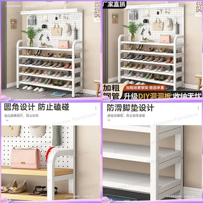 For Shoe Rack Entryway Storage Cabinet Multi Layer Shelf Organizer Indoor Doorway Stand Modern Simple Home Furniture Bedroom