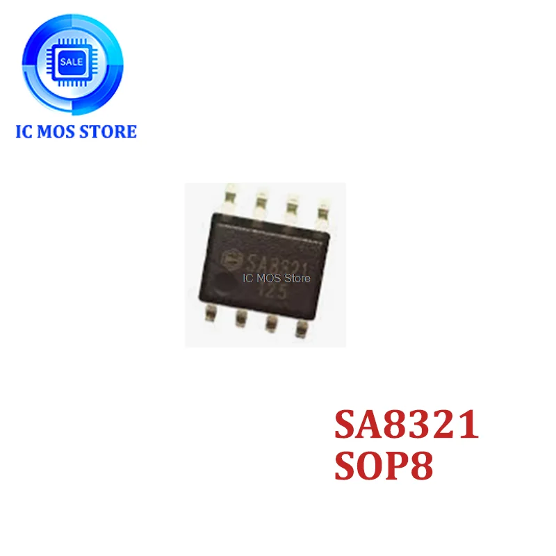 

10PCS SA8321 SOP8 Single channel 2.5-12.0V continuous current 3.0AH bridge driver chip