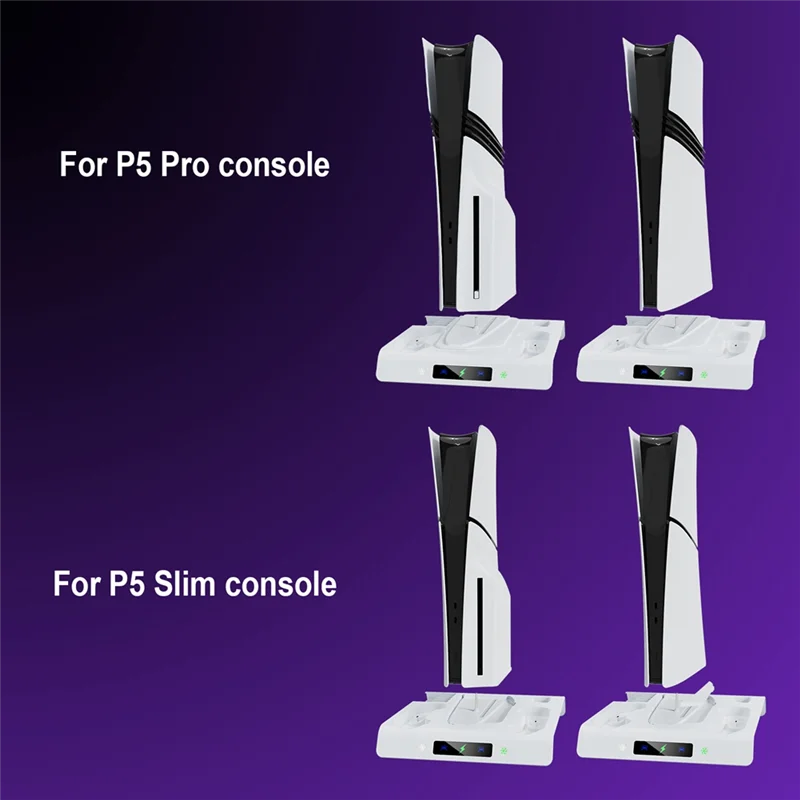 

GW-The Multifunctional Host Cooling Charging Dock Is For PS 5 Slim, Supports Charging 2 Controllers, Has 3 Fan Spee