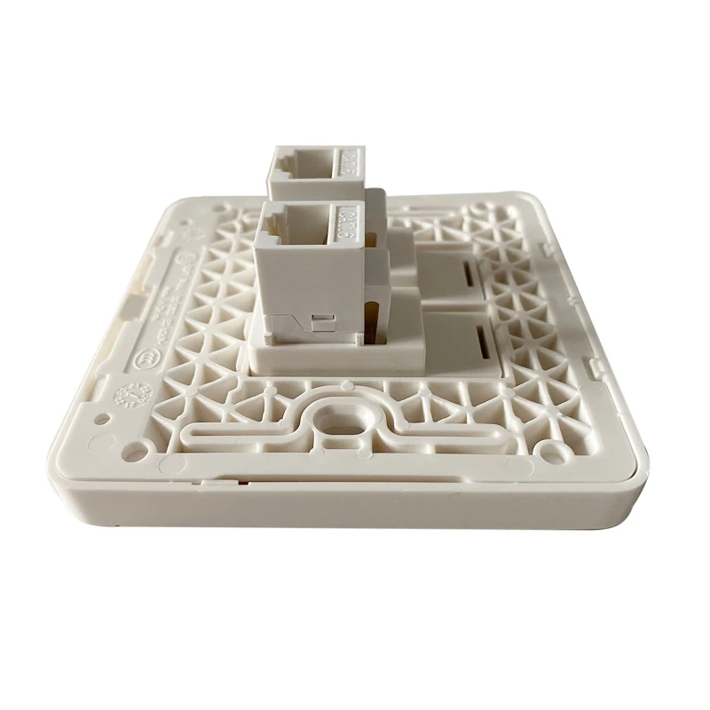 86x86mm 여성-여성 CAT6 기가비트 듀얼 패스 네트워크 벽 플러그 RJ45 Cat6 LAN 페이스 플레이트 인터넷 스트레이트 플러그 콘센트