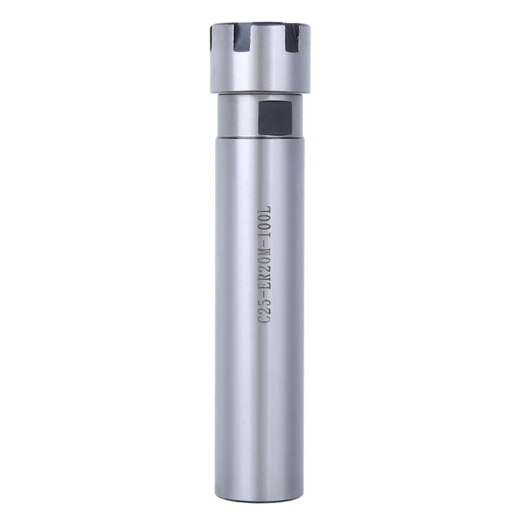 Collet Chuck Holder Chrome Molybdenum Alloy Steel Straight Extension Rod ER20M-100L(C25 )