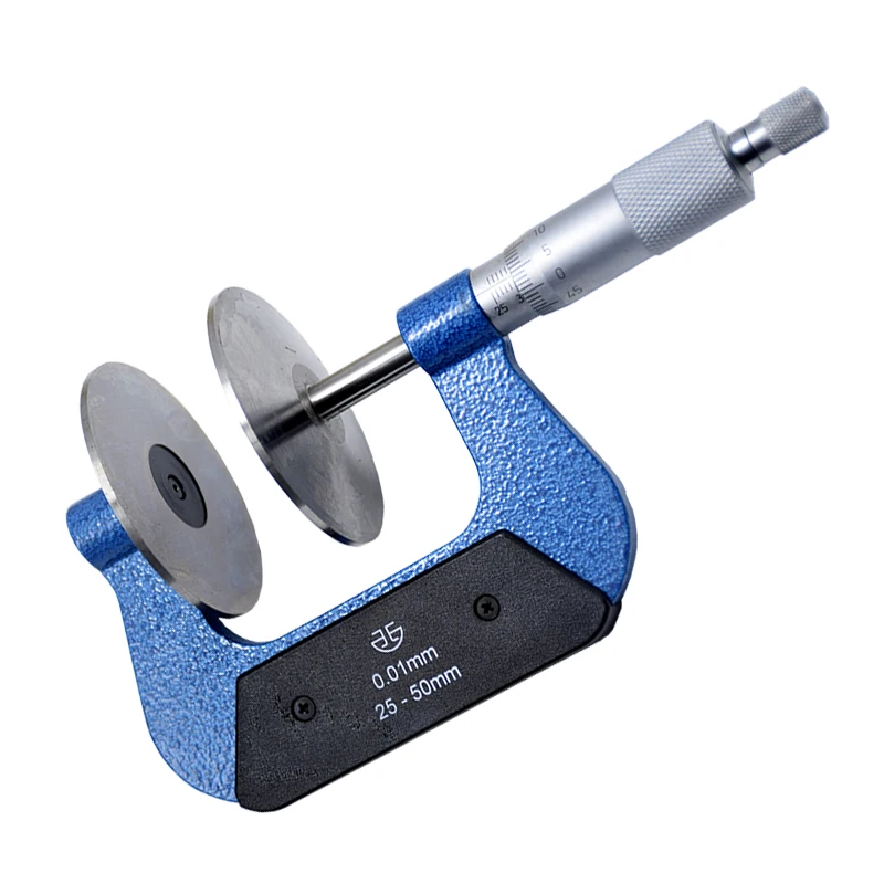 Outside micrometer .Large Disk Micrometers 0-1inch.0-25-50-75-100mm