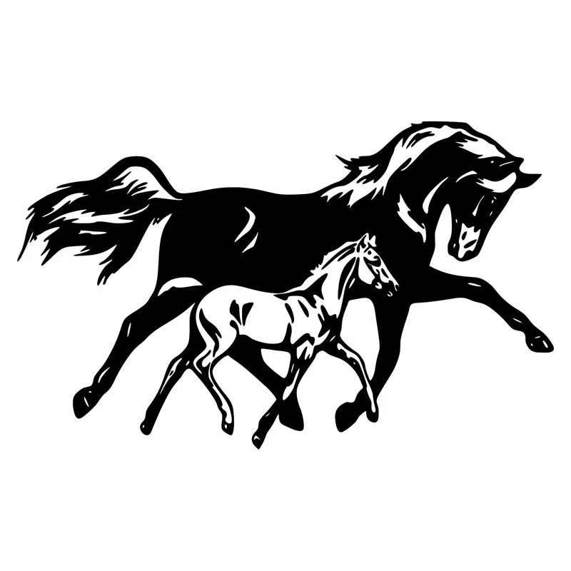 

20*12.3CM Horse Filly Colt Rodeo Classic Car Body Stickers Decal Western Farm Car Styling Stickers