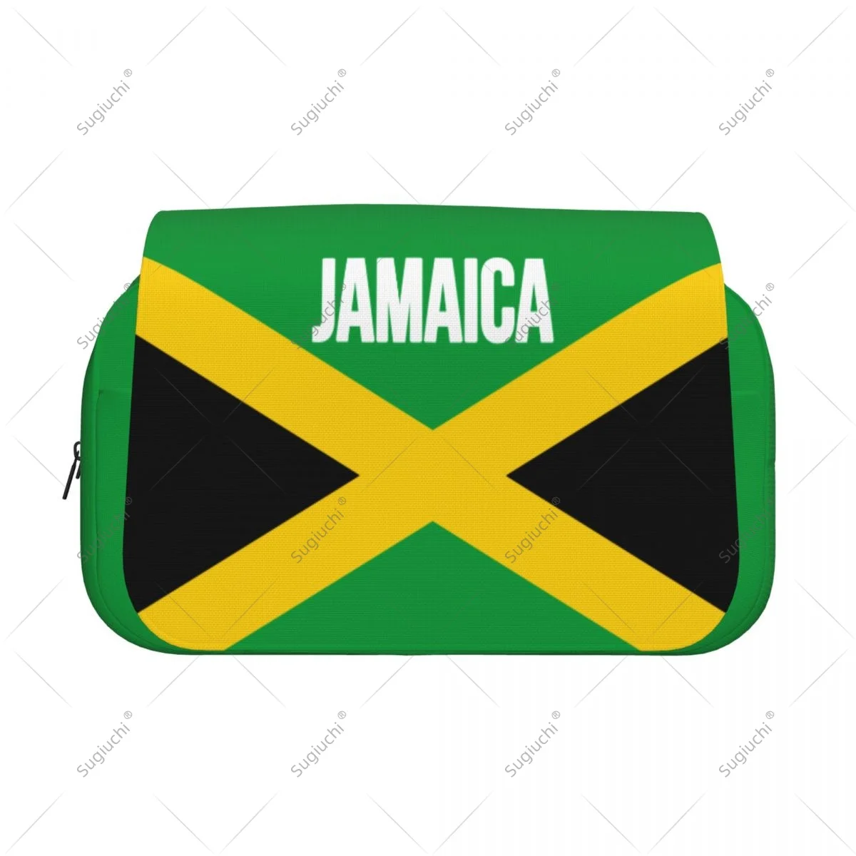Pencil Case Scissors Bags 3D Jamaica Flag Double-layer Oxford Cloth Stationery Storage Pen Box Case