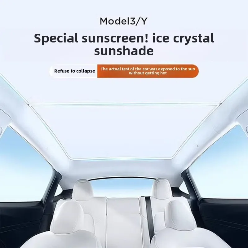 2021-2023 Tesla Model 3/Y Roof Visor - Interior Accessories Sun Protection - UV Blocking, Glare Reducing, Reflective Sunshade