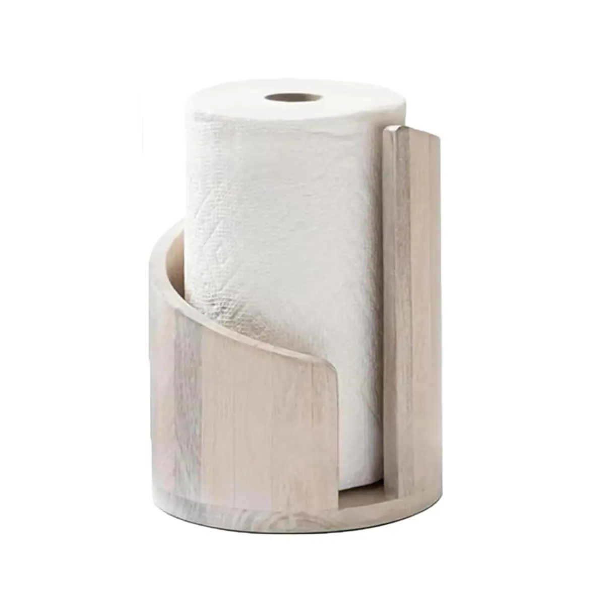 FTGT NEW Mountain Paper Towel Holder Countertop with Round Base and Iron Holder,Spiral Design Decorative Storage Box for Home B
