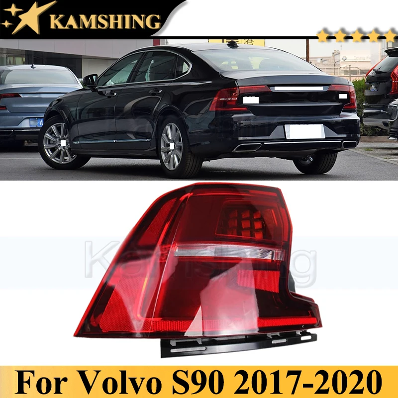 Kamshing Rear Bumper Tail Light Tail Lamp For Volvo S90 2017-2020 Taillight Taillamp Brake Light Turn Light Stop Lamp Cover