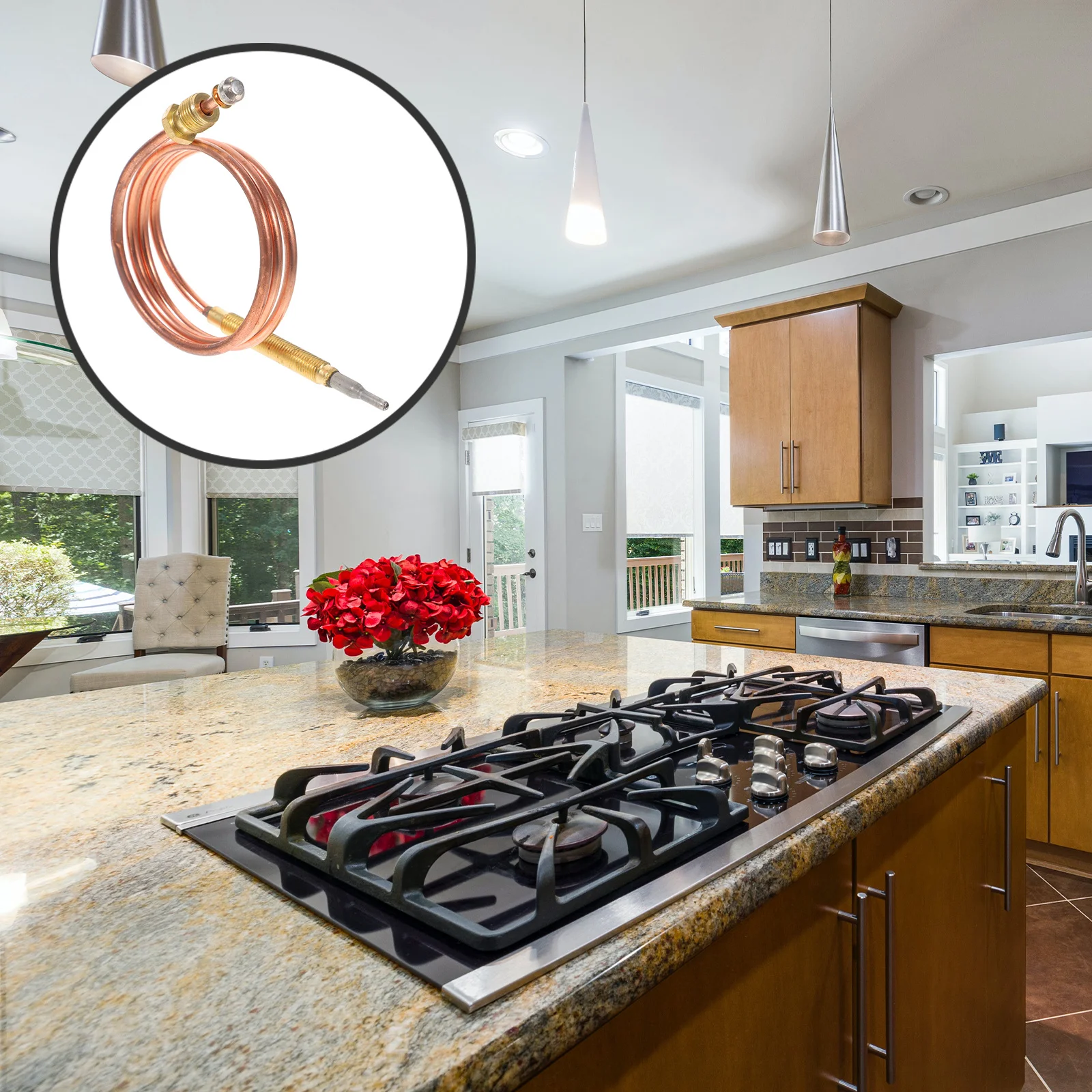 

Gas Thermocouple 600Mm Universal Stove Sensor For Heater Fireplace Grill Replacement Temperature Sensor Safety Shut-Off