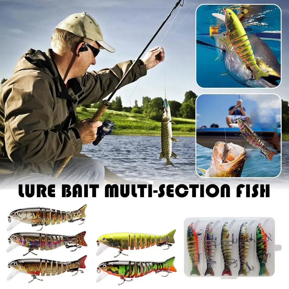 

Fish Attractant Lure Simulated Fishing Lures Knotty Bass Articulated Swim Baits Fishing Accessories For Freshwater Saltwater